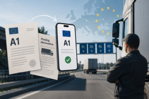 A1 document becoming digital for European truck drivers under ESSPASS